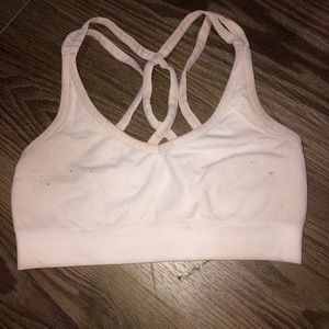 white sports bra
